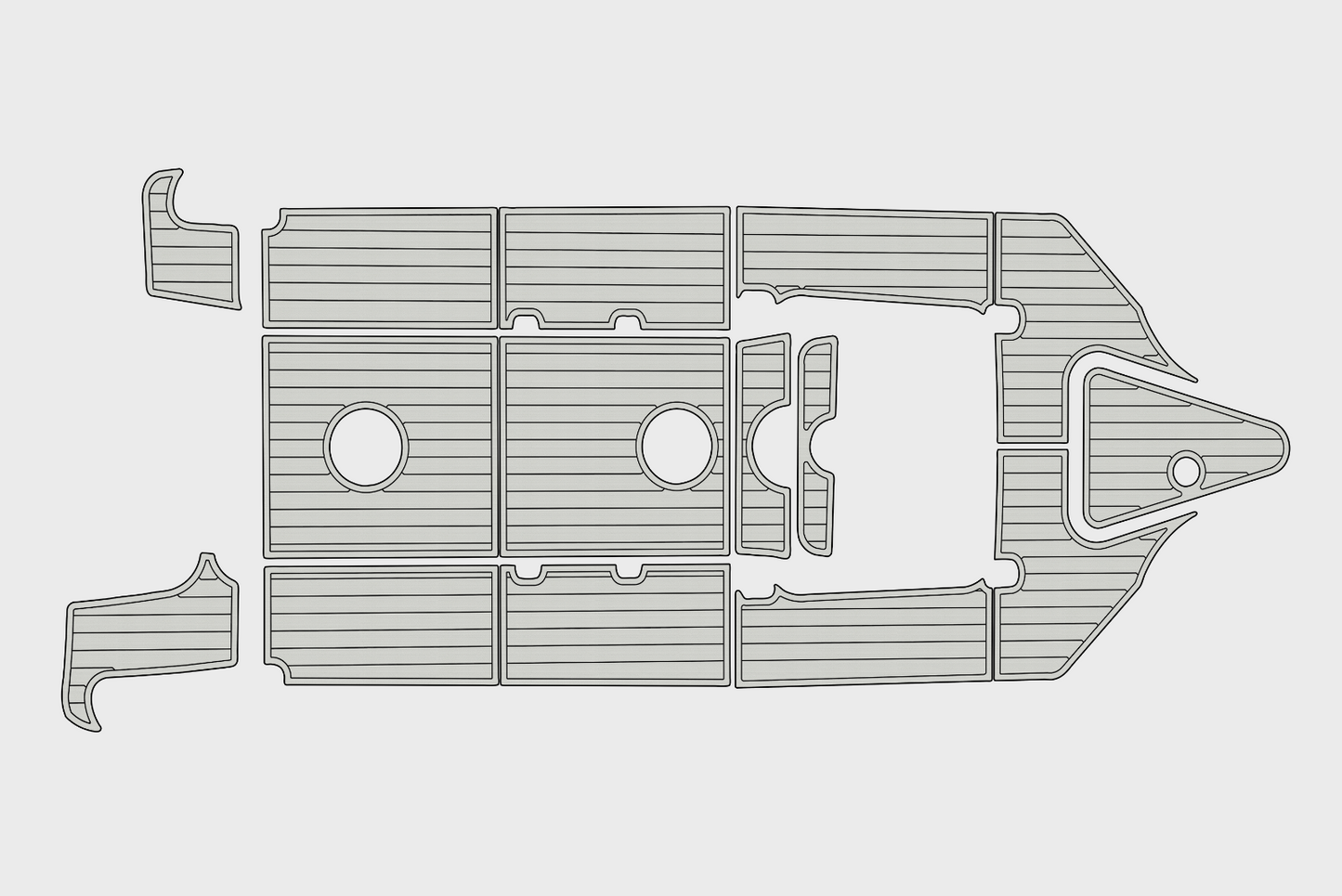 2005-2010 Wellcraft 252 Fisherman Cockpit Swim platform 1/4"6mm EVA Foam floor