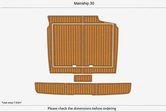 Mainship 30 Cockpit Swim platform 1/4"6mm EVA Foam floor