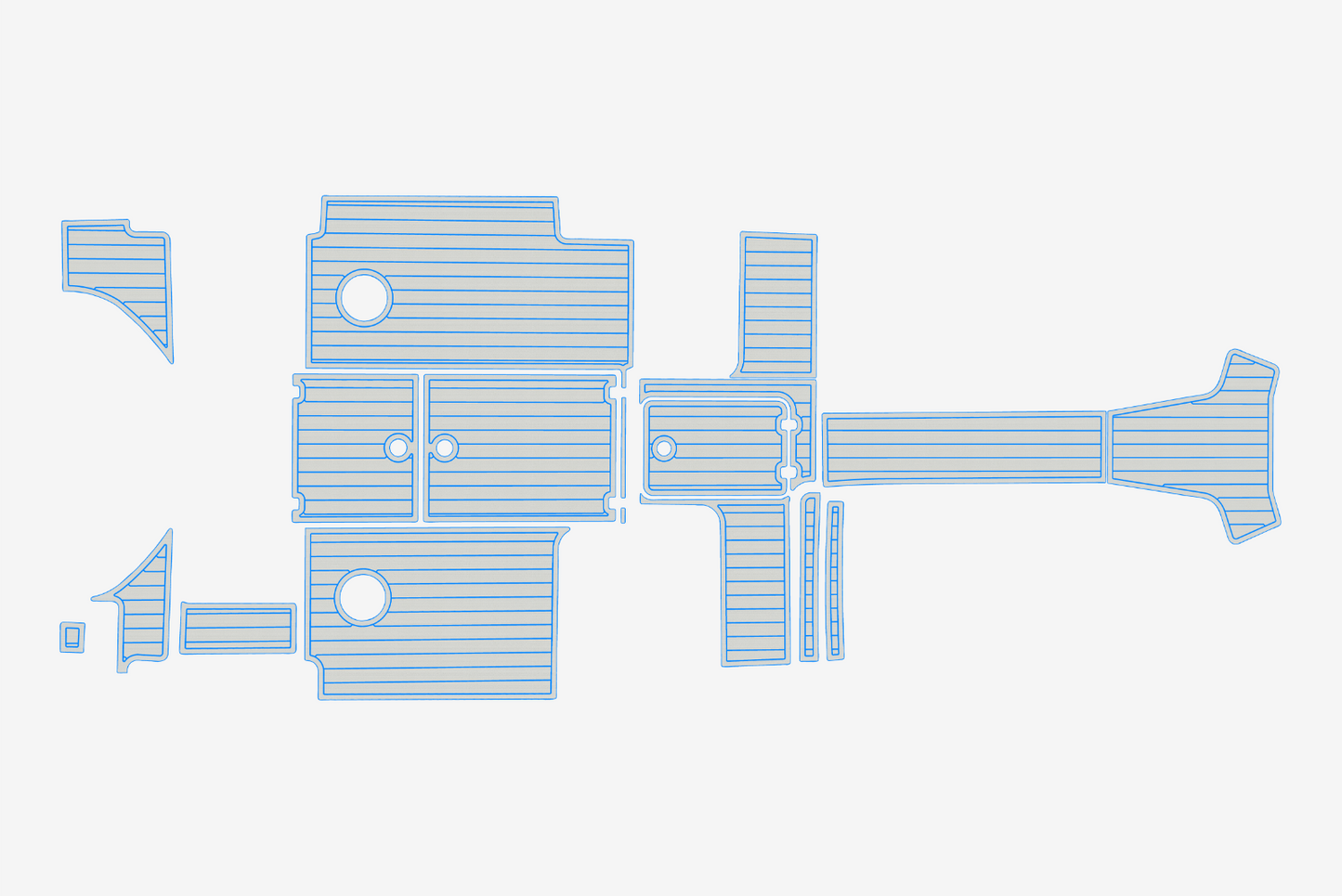 2022-2024 Edgewater 280 CX Cockpit Swim platform 1/4"6mm EVA Foam mat floor