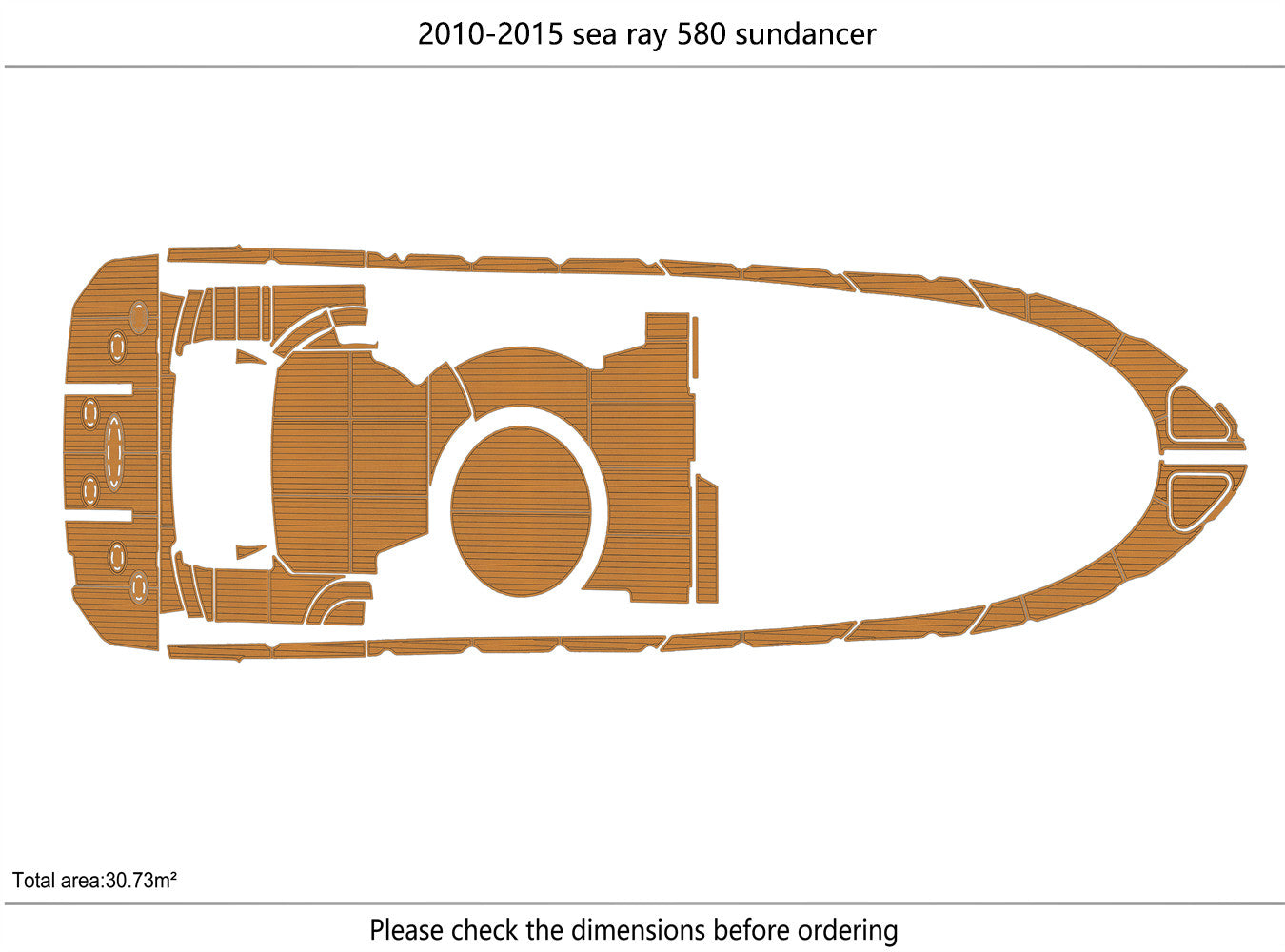 2007-2010 sea ray 580 sundancer swim platform & cockpit 6mm EVA Foam floor