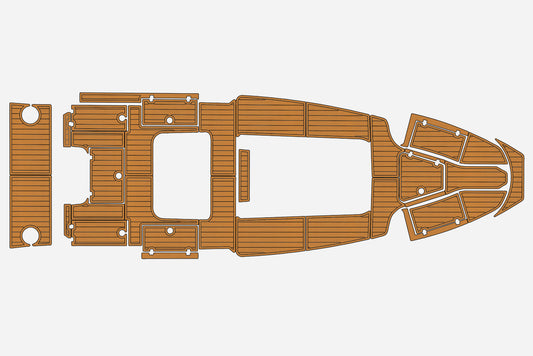 2022-2025 Buddy Davis 28 CC Cockpit Swim platform 1/4" 6mm EVA Teak deck floor