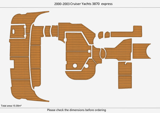 2000-2003 Cruiser Yachts 3870 express Cockpit Swim platform 1/4"6mm EVA floor