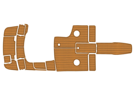 2001-2008 Chaparral 220 SSI Anti-slip mat Custom EVA teak marine deck flooring