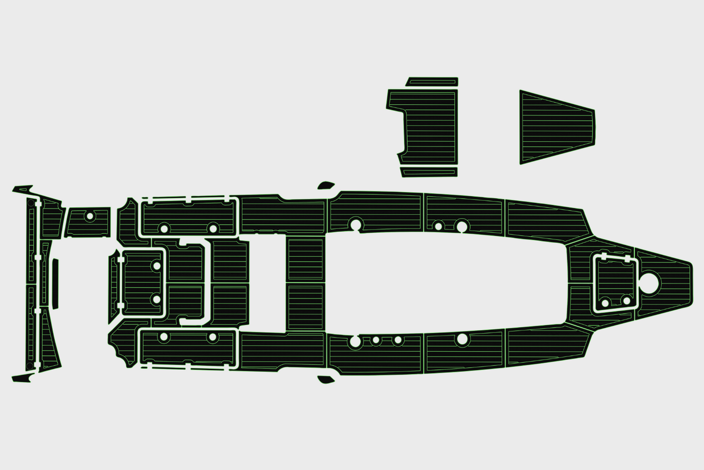 2015-2017 Nor Tech 390 Sport C C Cockpit Swim platform 1/4"6mm EVA floor