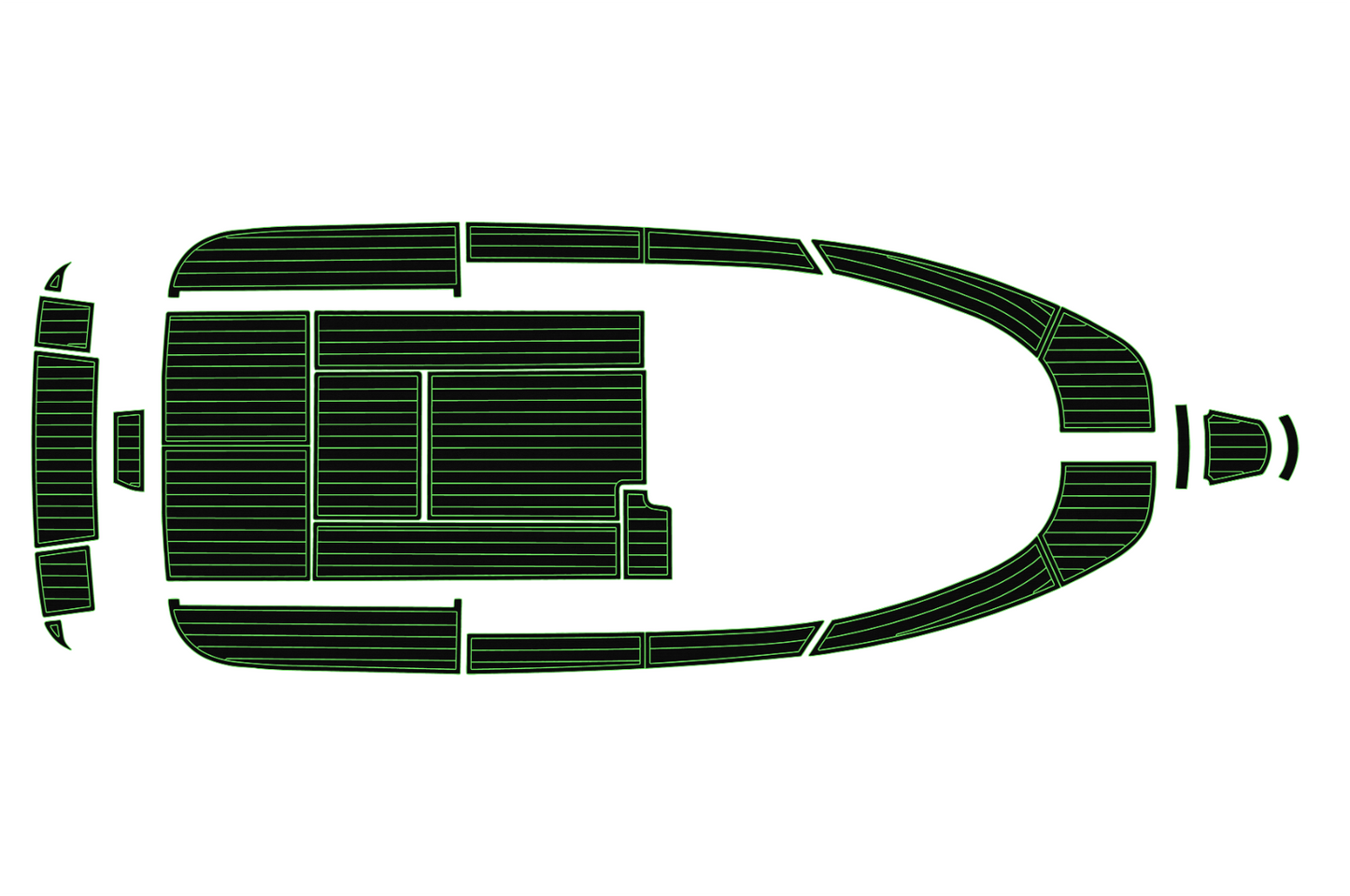 2007-2009 Aquador 25 WAE Cockpit Swim platform bow 1/4"6mm EVA foam faux floor