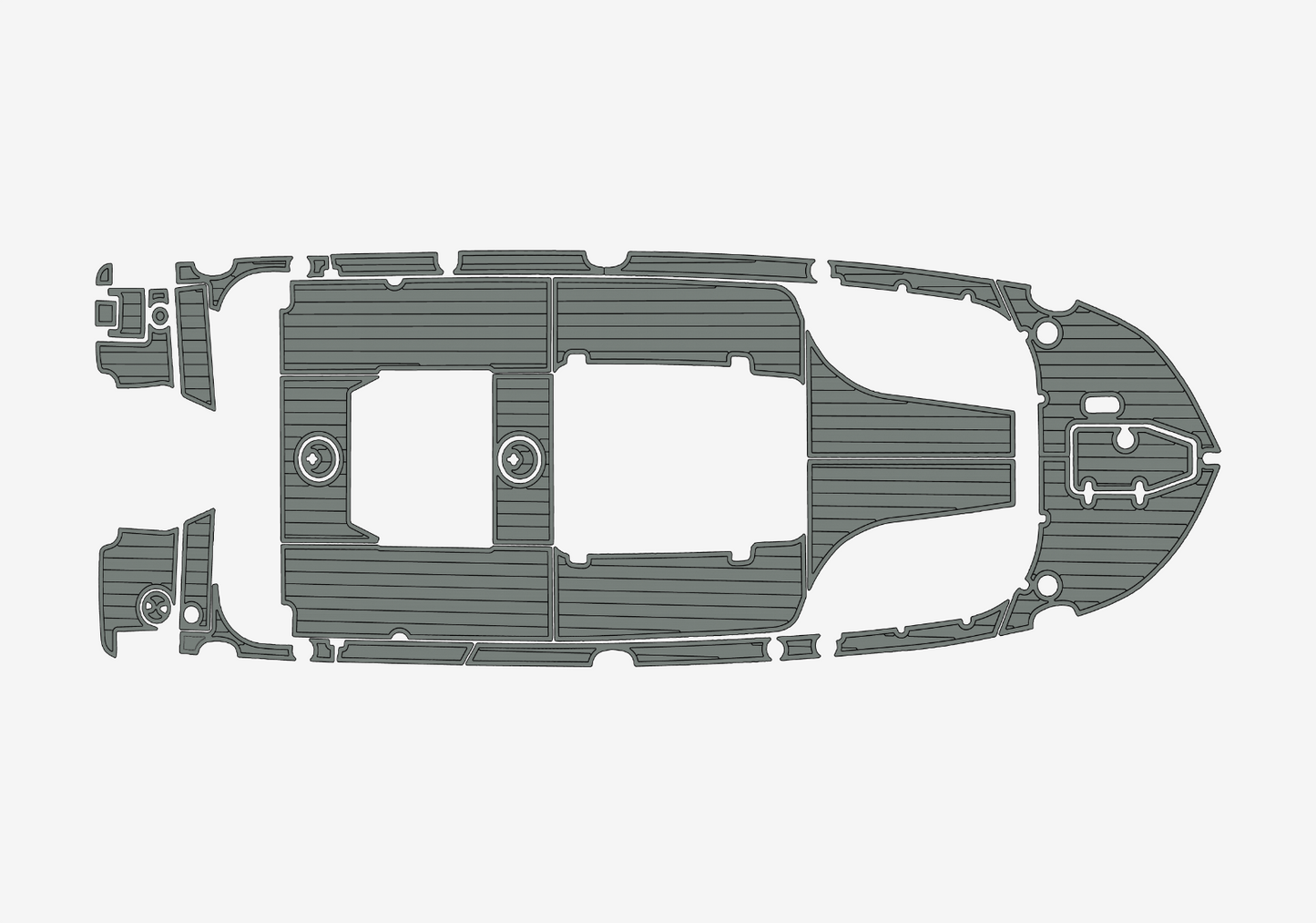 2022-2023 Sea Hunt 25 Escape Cockpit Swim platform bow 1/4"6mm EVA Foam floor
