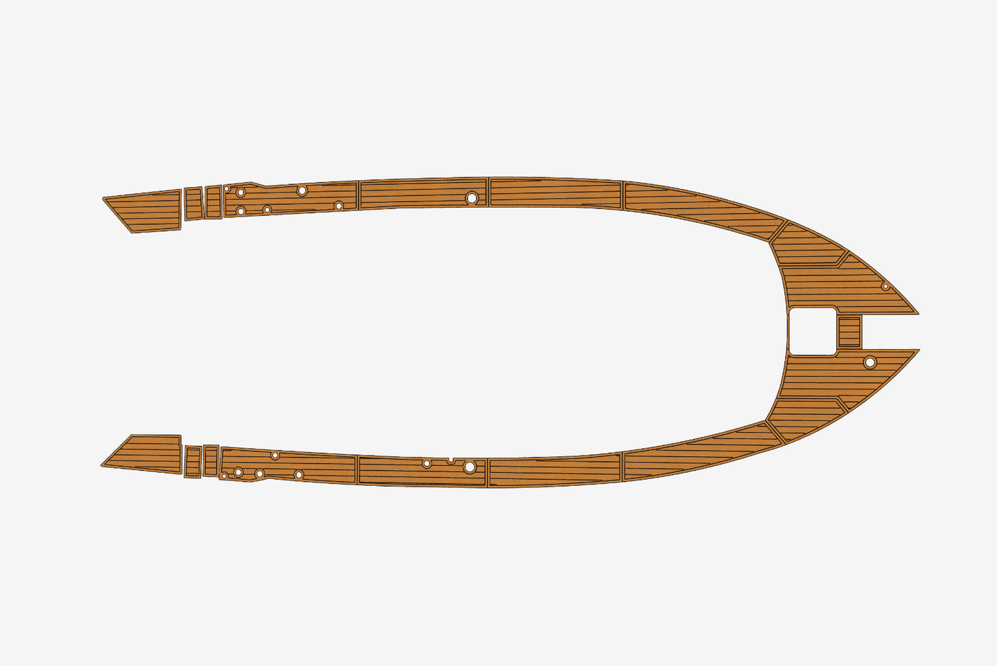 Avro 42 Broadside Bow Pads 1/4" 6mm EVA Teak deck floor