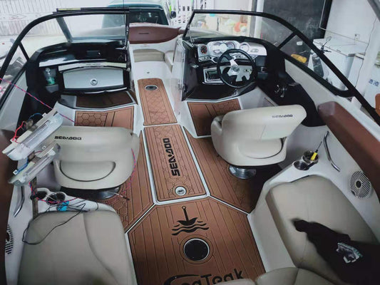 2012 sea doo 210 SP Challenger Two chair Cockpit swimming platform faux teak