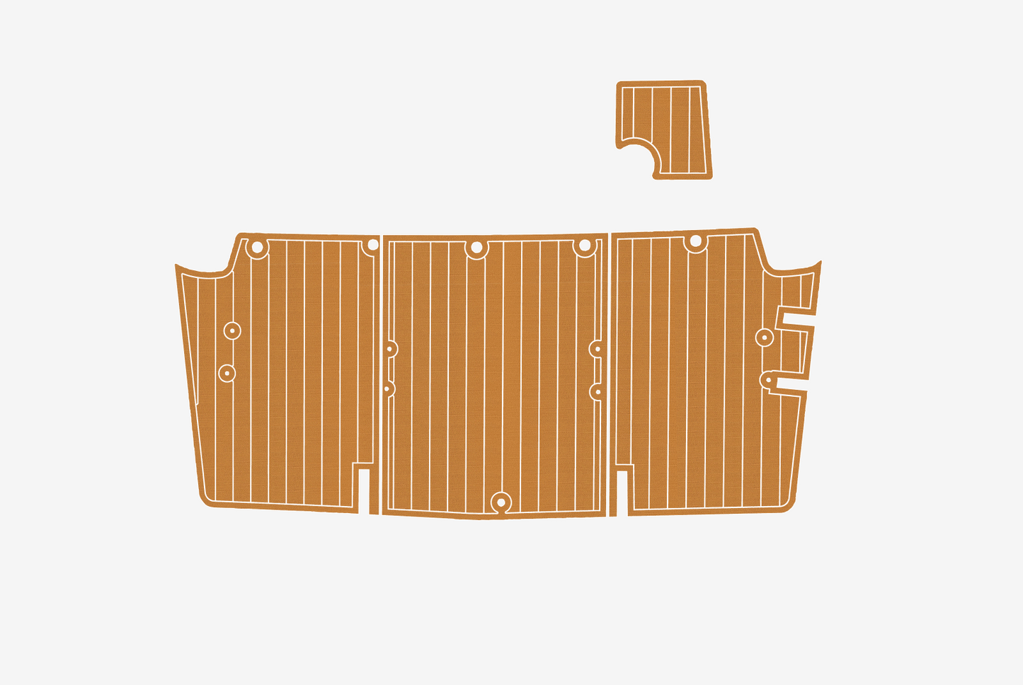 1996-2002 Bayliner 2855 Custom Cockpit Swim platform 1/4"6mm EVA foam faux floor