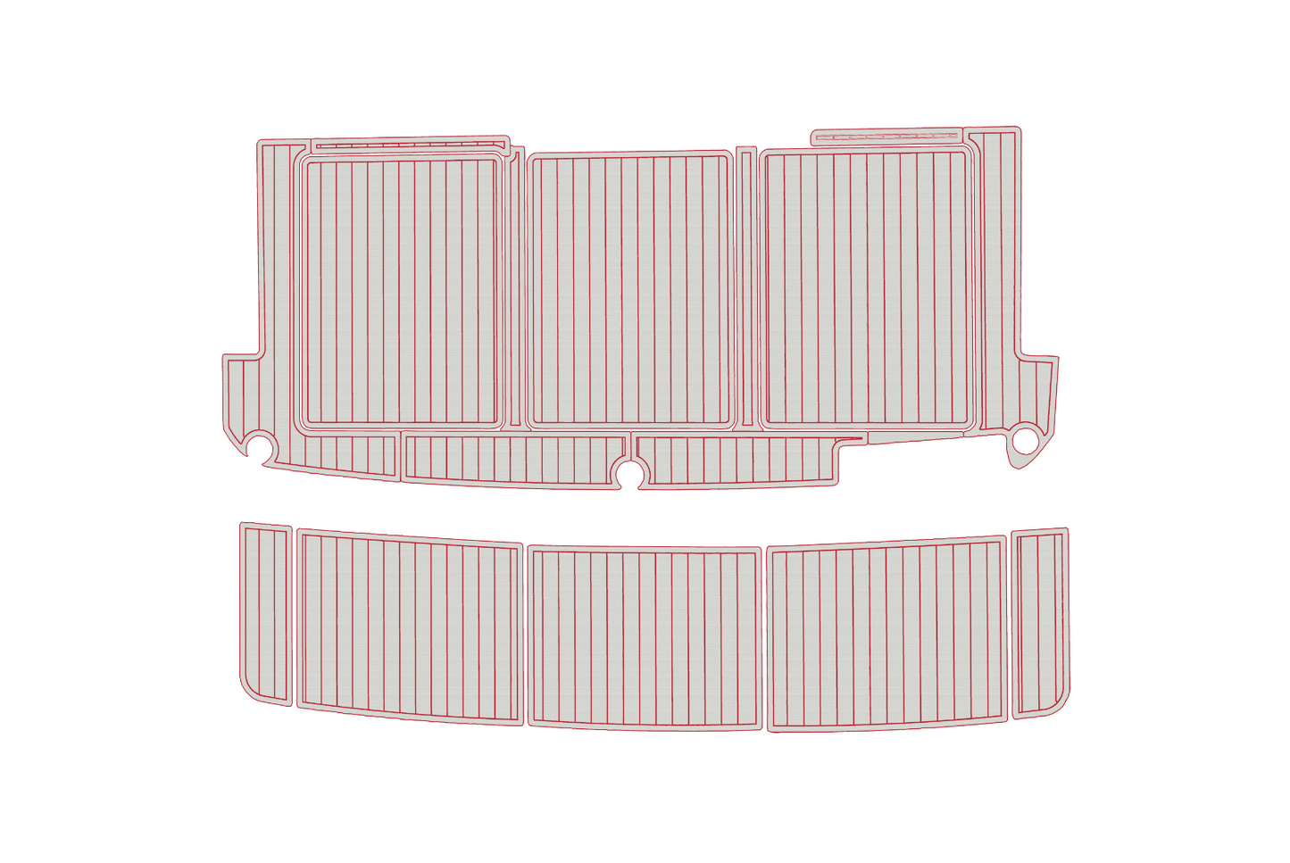 1985-1988 Bayliner 4550 Cockpit Swim platform 1/4"6mm EVA foam faux floor