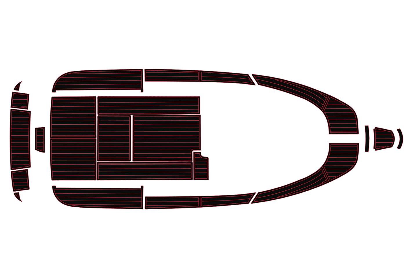 2007-2009 Aquador 25 WAE Cockpit Swim platform bow 1/4"6mm EVA foam faux floor