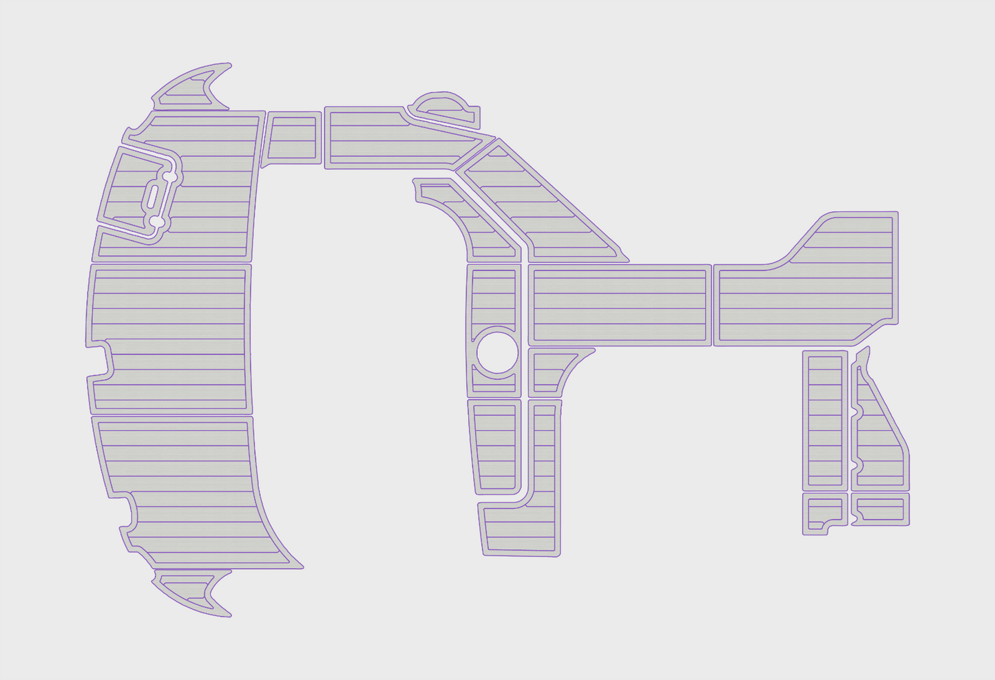 2009-2015 Rinker 340 Express Cruiser Cockpit Swim platform 1/4"6mm EVA mat floor