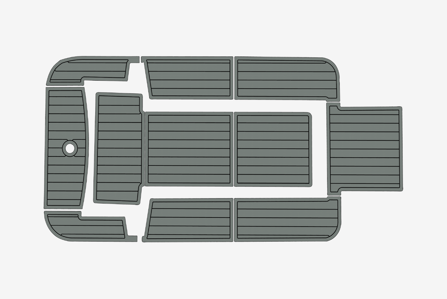 Jeanneau Cockpit 45 Cockpit Swim platform 1/4"6mm EVA Foam faux mat floor