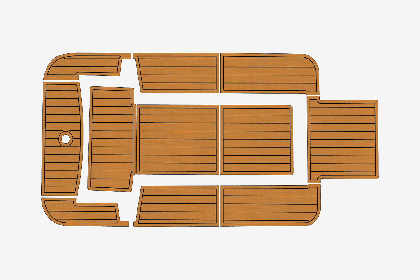 Jeanneau Cockpit 45 Cockpit Swim platform 1/4"6mm EVA Foam faux mat floor