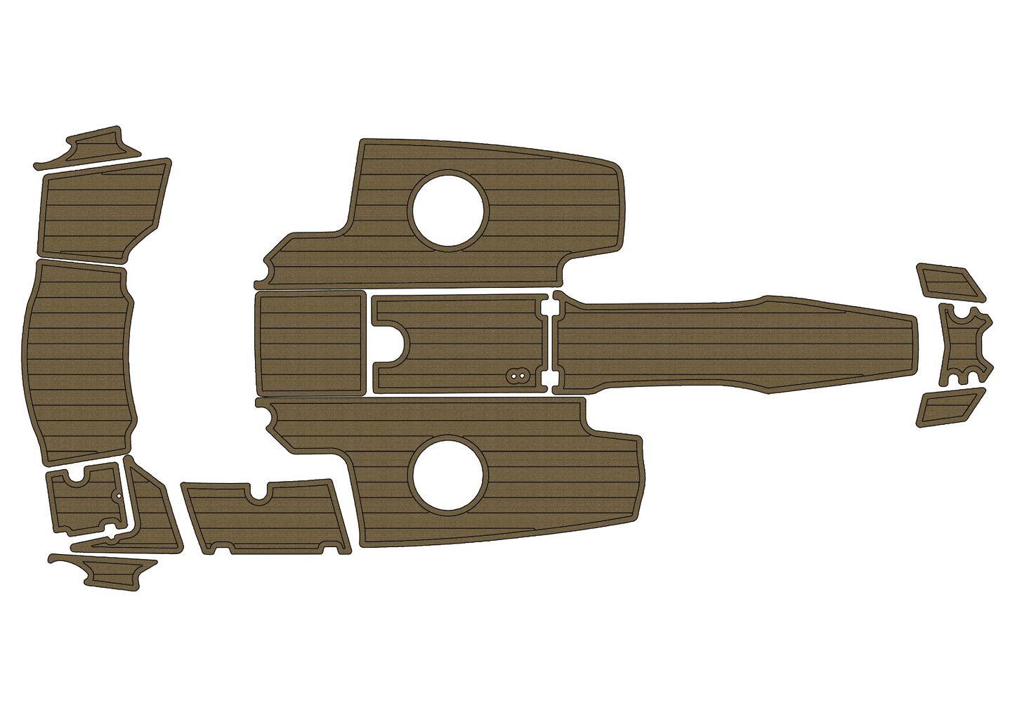 2013-2017 Chaparral 216 SSI Cockpit Swim platform 1/4"6mm EVA foam faux floor