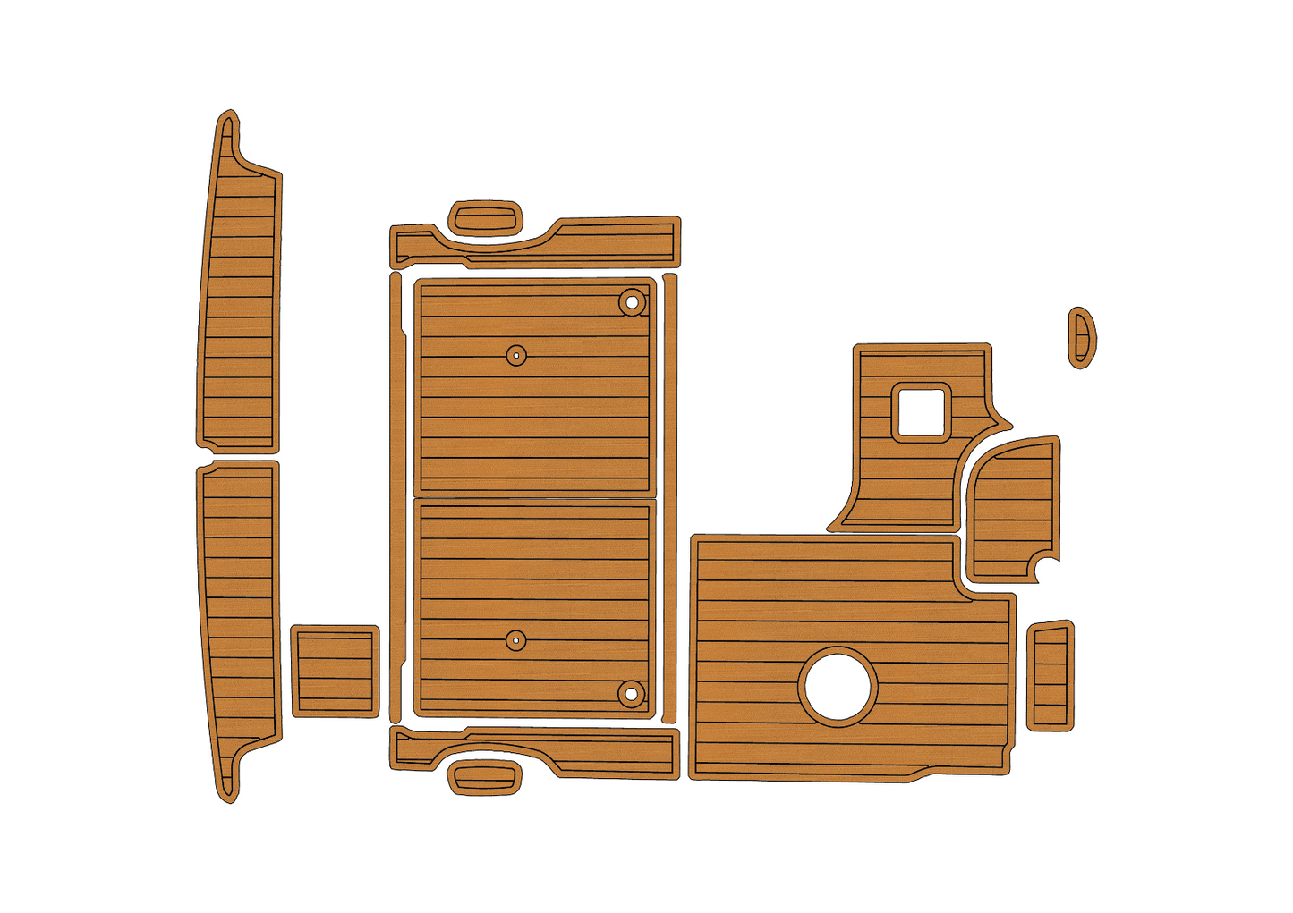 1997-2002 Bayline 2855 Cockpit Swim platform 1/4"6mm EVA foam faux mat floor