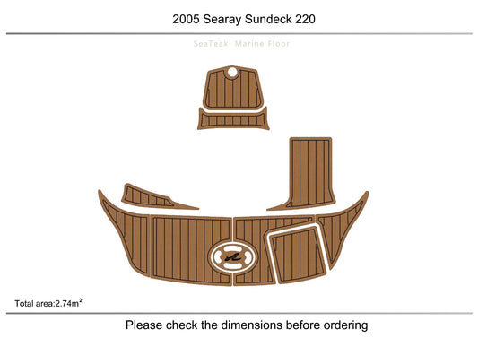 2005 sea ray 220 sundeck Swim Platform Bow 1/4"6mm EVA Foam Faux marine floor
