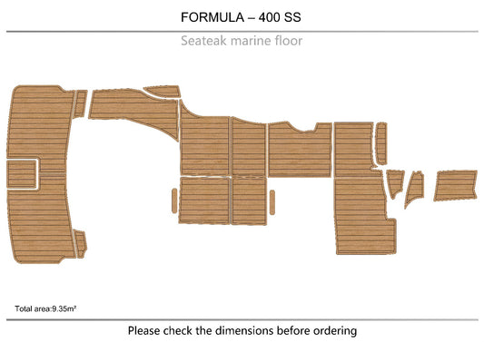 FORMULA 400SS Cockpit swimming platform Pads 1/4" 6mm EVA Teak Decking floor