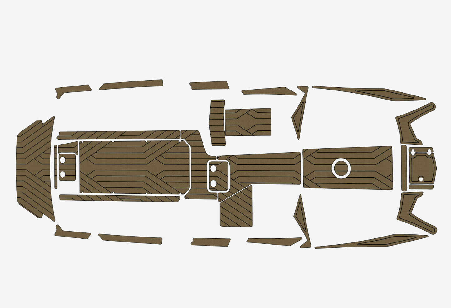 2017-2018 MALIBU 24 mxz Cockpit Swim platform bow 1/4"6mm EVA Foam floor