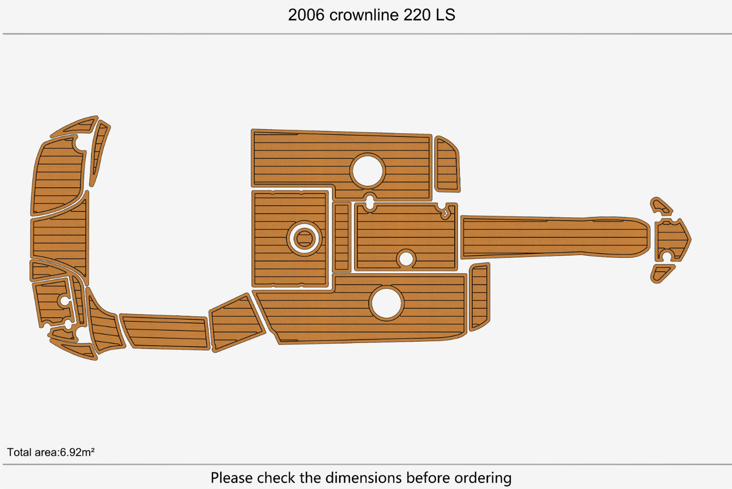 2006 Crownline 220 LS EVA foam faux teak deck carpet marin mat floor