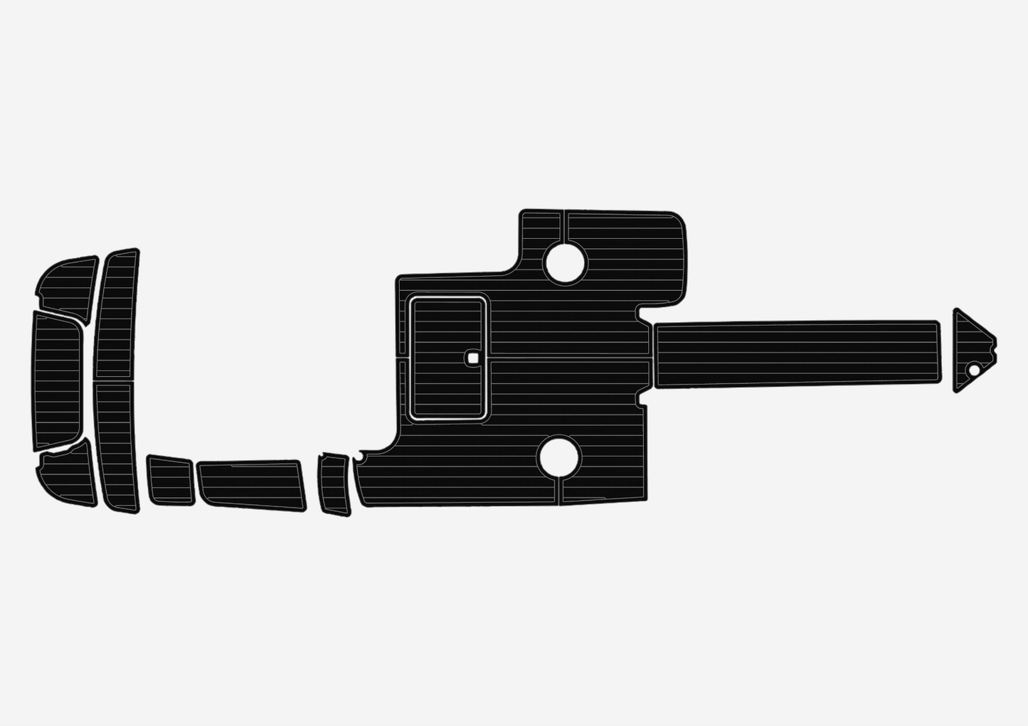 2011-2014 Cobalt 232 WSS Cockpit Swim platform 1/4"6mm EVA foam faux mat floor