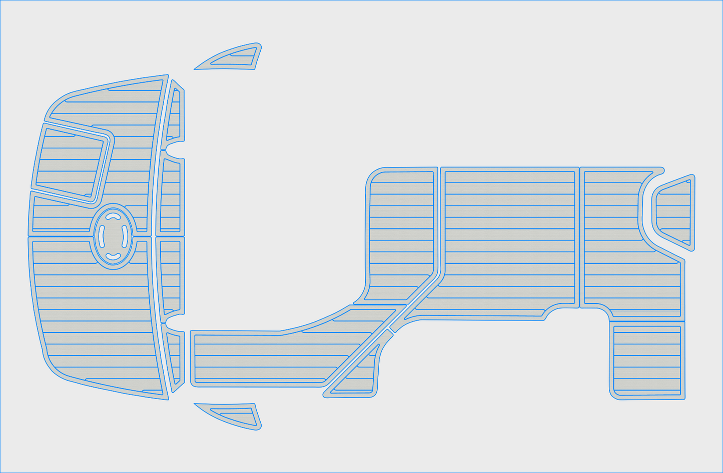 2010-2015 Sea Ray 305 sundancer Cockpit Swim platform 1/4"6mm EVA foam mat floor