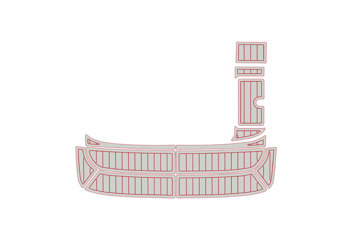 2017-2024 Bayliner VR5 Cockpit Swim platform 1/4" 6mm EVA faux teak mat Floor