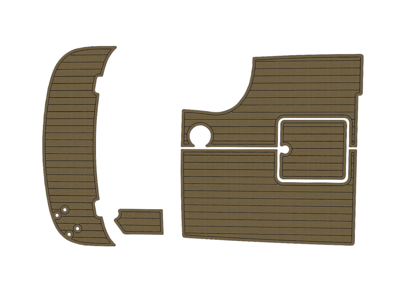 2010 Bayliner 802 A0 Cockpit Swim platform 1/4" 6mm EVA faux faom teak mat floor