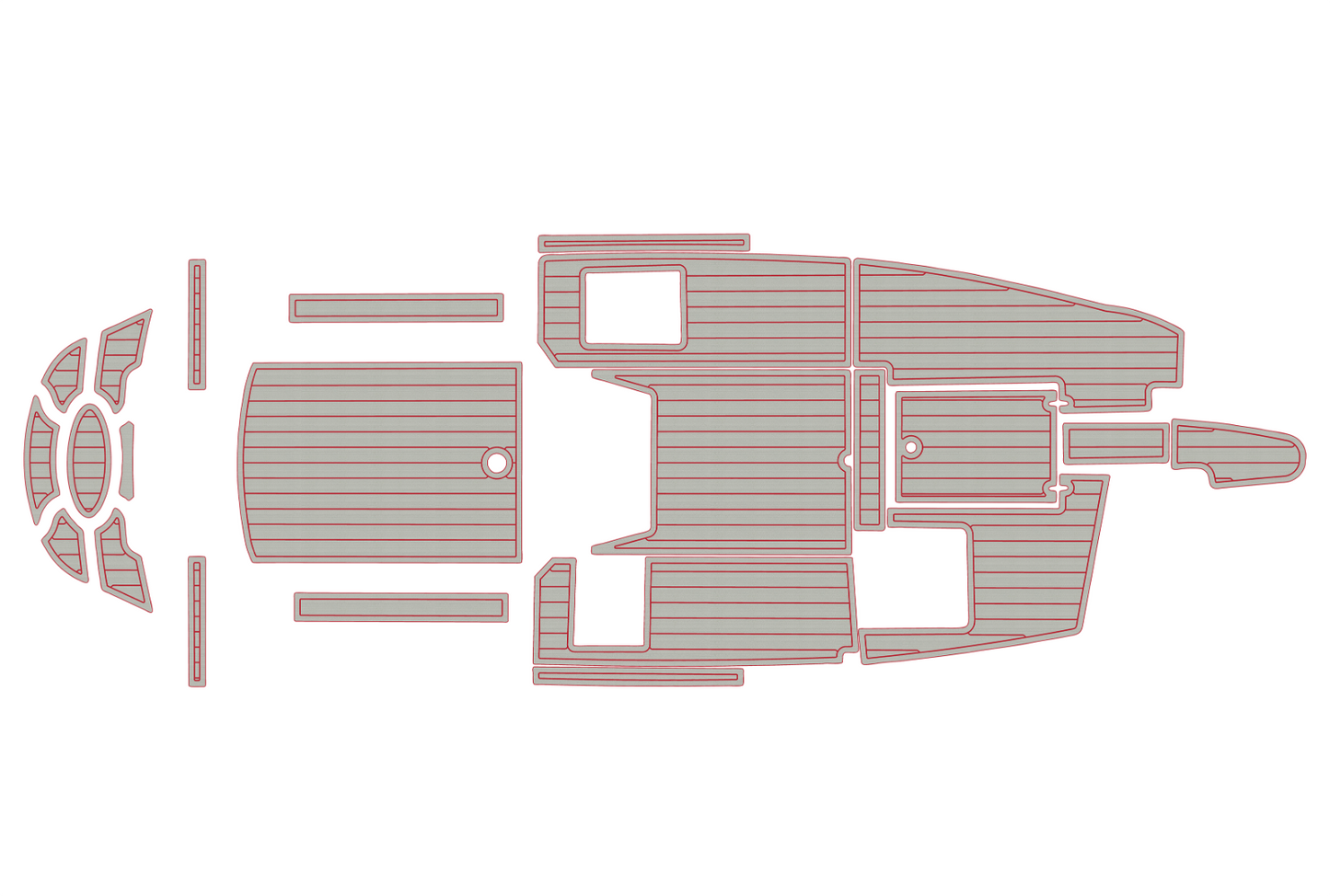 2004 NAUTIQUE 210 Cockpit Swim platform 1/4"6mm EVA Faux foam floor