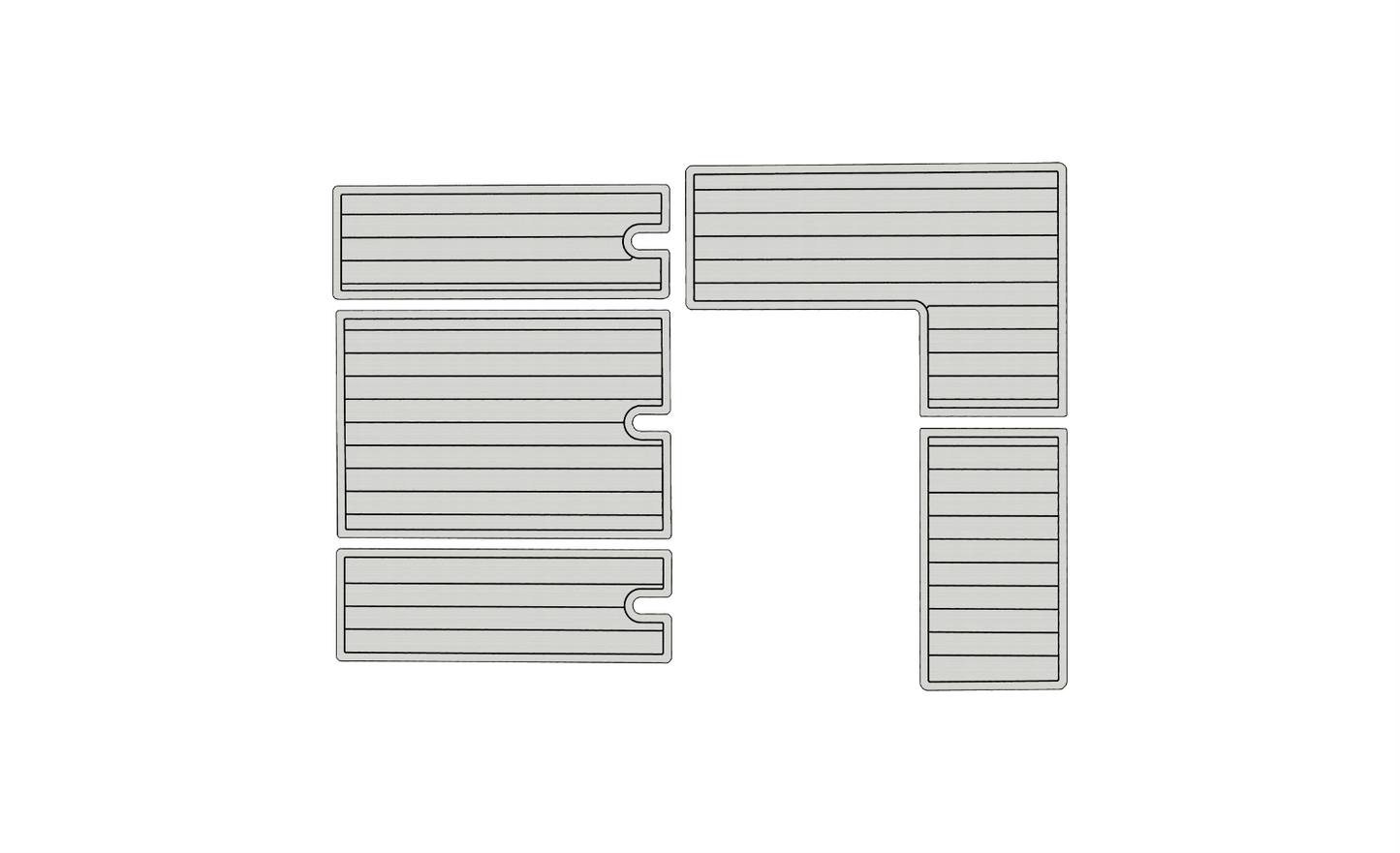 1992-1997 Crownline 250 CR Cockpit 1/4"6mm EVA foam faux mat floor