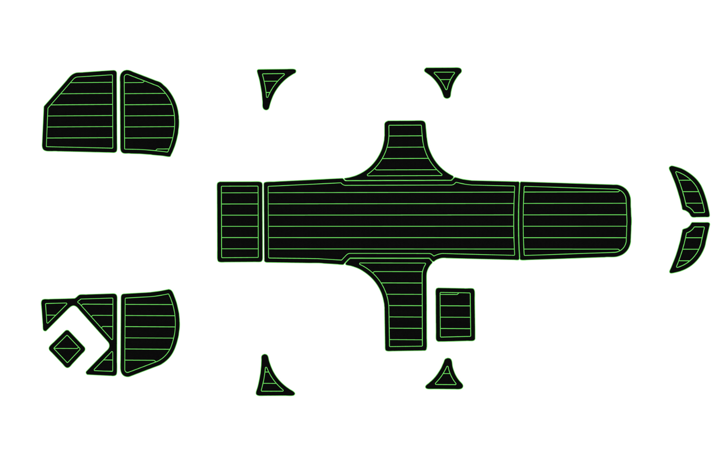 2013-2022 Bayliner element e16 Cockpit Swim platform 1/4" 6mm EVA faux mat Floor