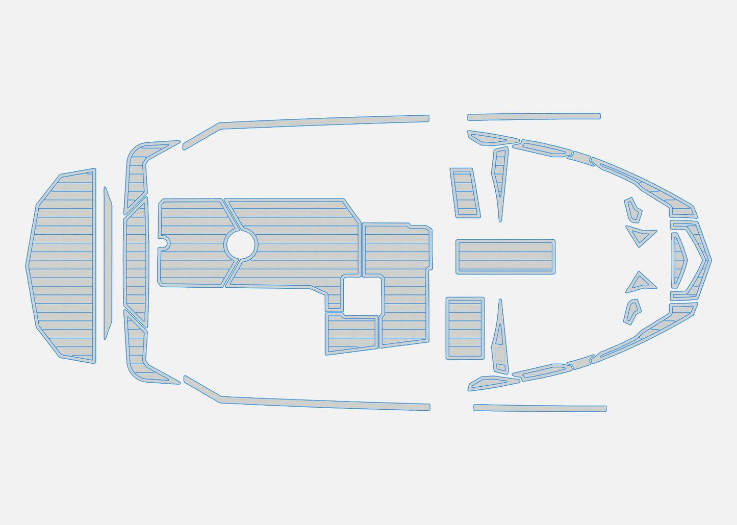 2018-2019 Supreme S224 Cockpit Swim platform bow 1/4"6mm EVA foam faux mat floor