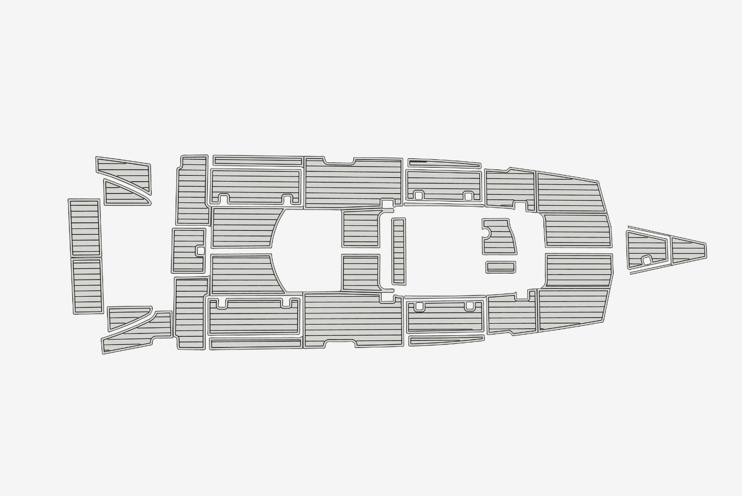 2008-2011 Jupiter 34 FS Cockpit Swim platform bow 1/4"6mm EVA Foam faux floor