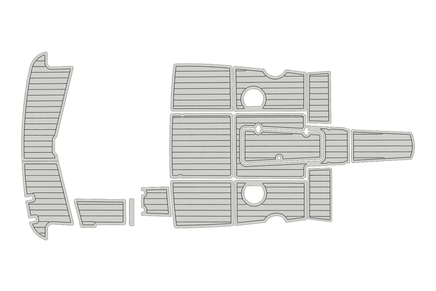 2007-2018 Glastron 205 GT Cockpit Swim platform 1/4" 6mm EVA faux teak mat Floor