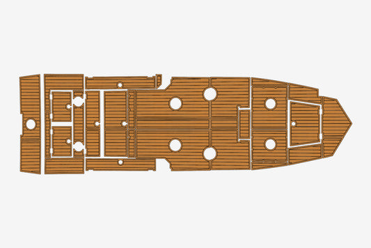 2022 Bulldog Boats 24 Cockpit Swim platform 1/4" 6mm EVA Teak deck floor
