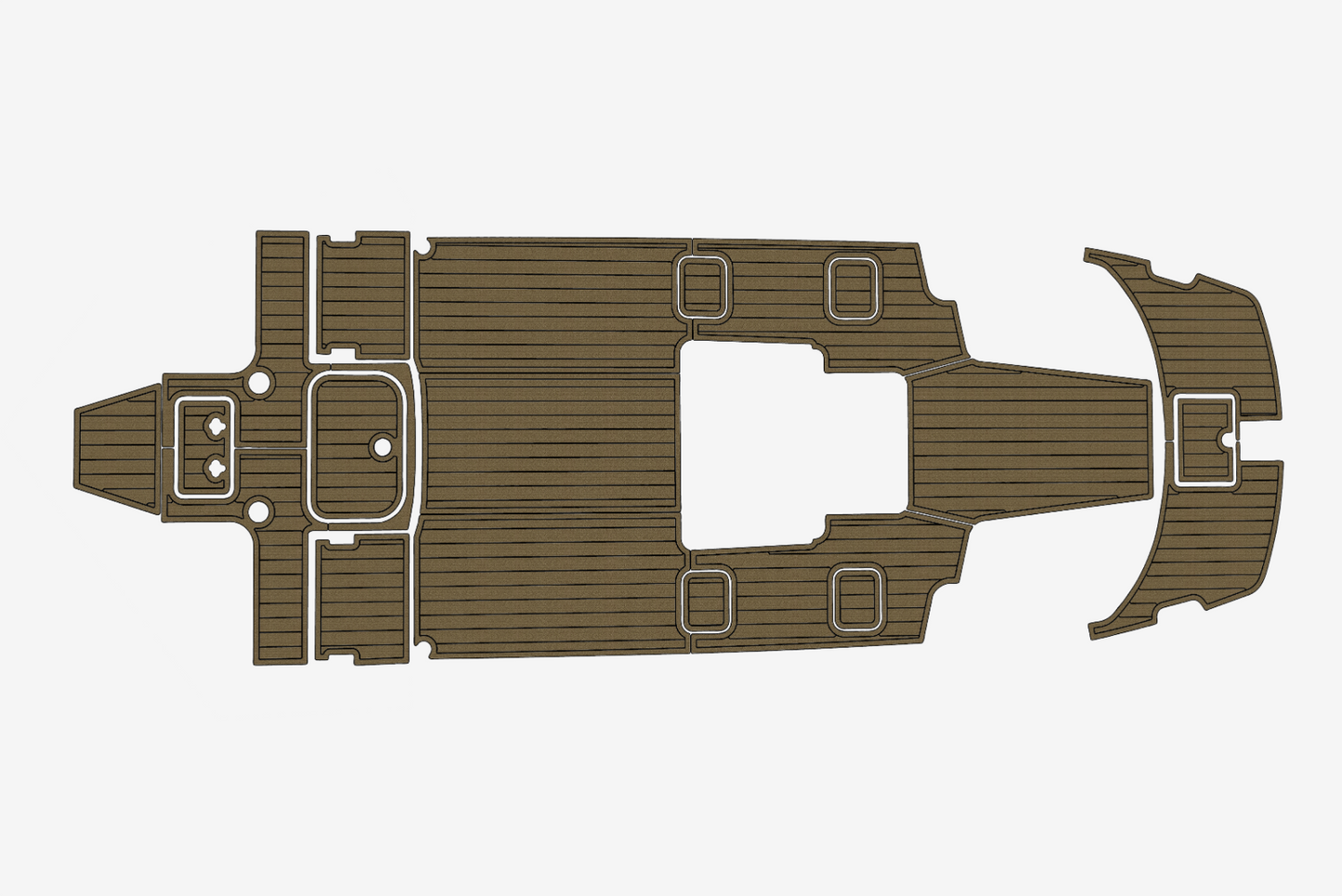 2013-2015 Carolina Cat 2300 CC Cockpit bow 1/4"6mm EVA Foam carpet marine floor