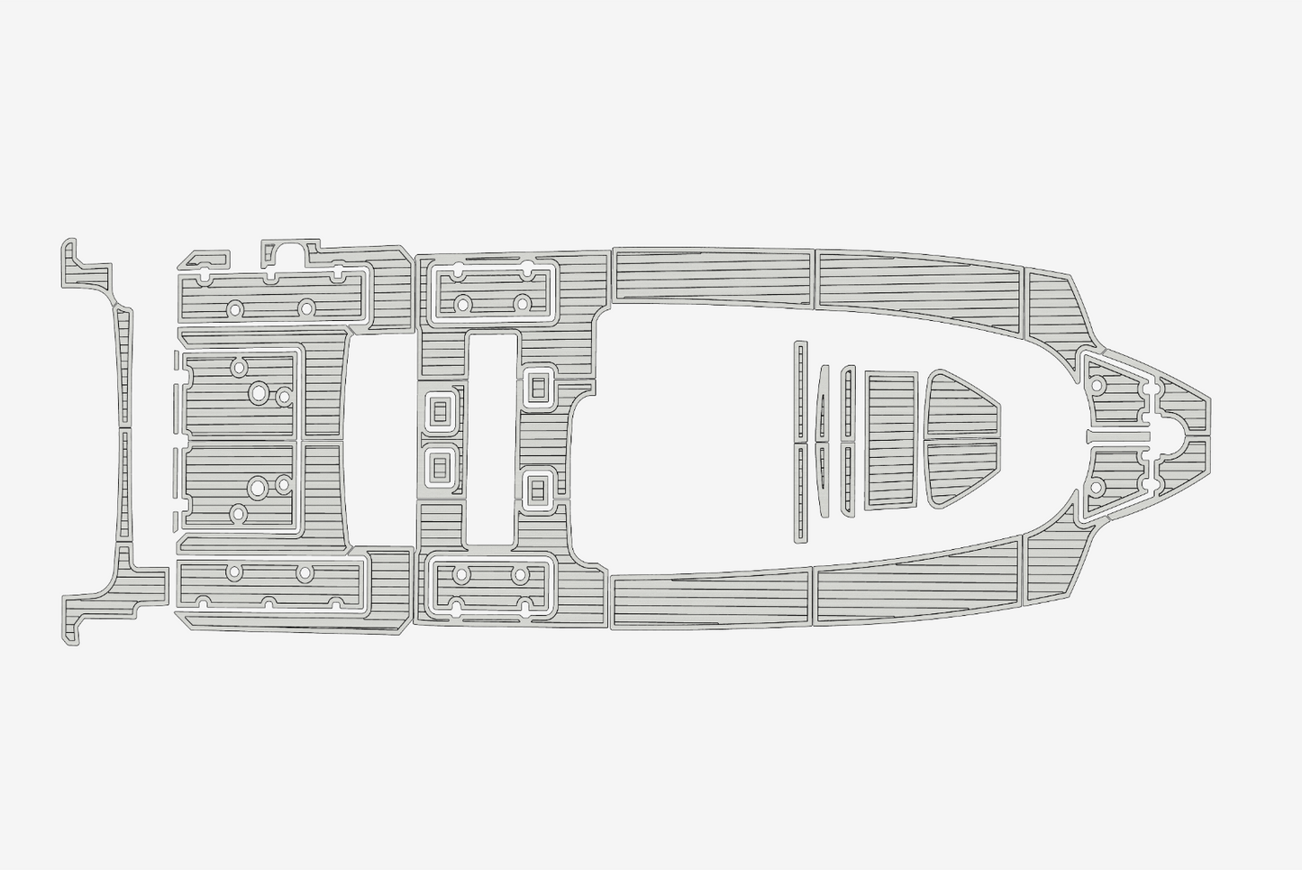 2015-2021 Boston Whaler 42 Outrage Anti-slip Custom EVA marine deck flooring