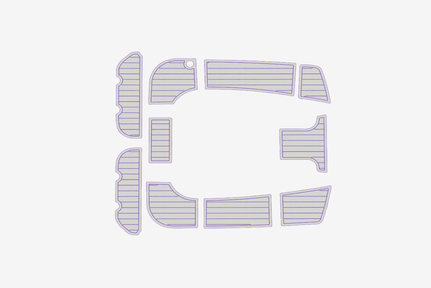 2004-2009 Hunter 38 Cockpit Swim platform 1/4"6mm EVA Foam faux floor
