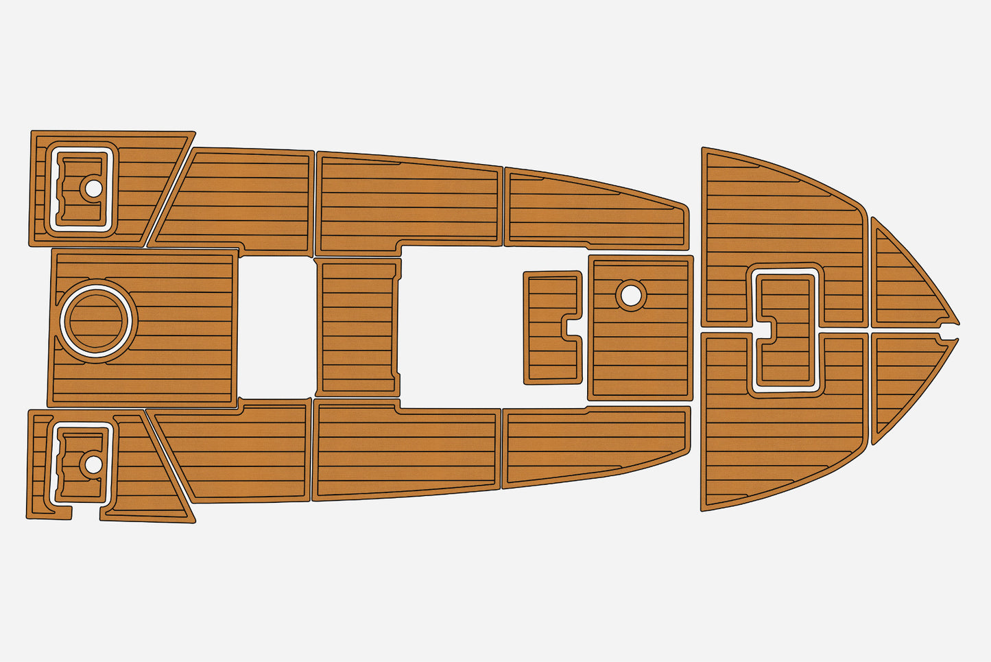 Dimora 16 Cockpit BOW 1/4" 6mm EVA Teak deck floor