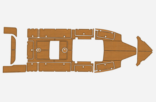 2017 Century 3200 cockpit Swim platform 1/4" 6mm EVA Teak deck floor