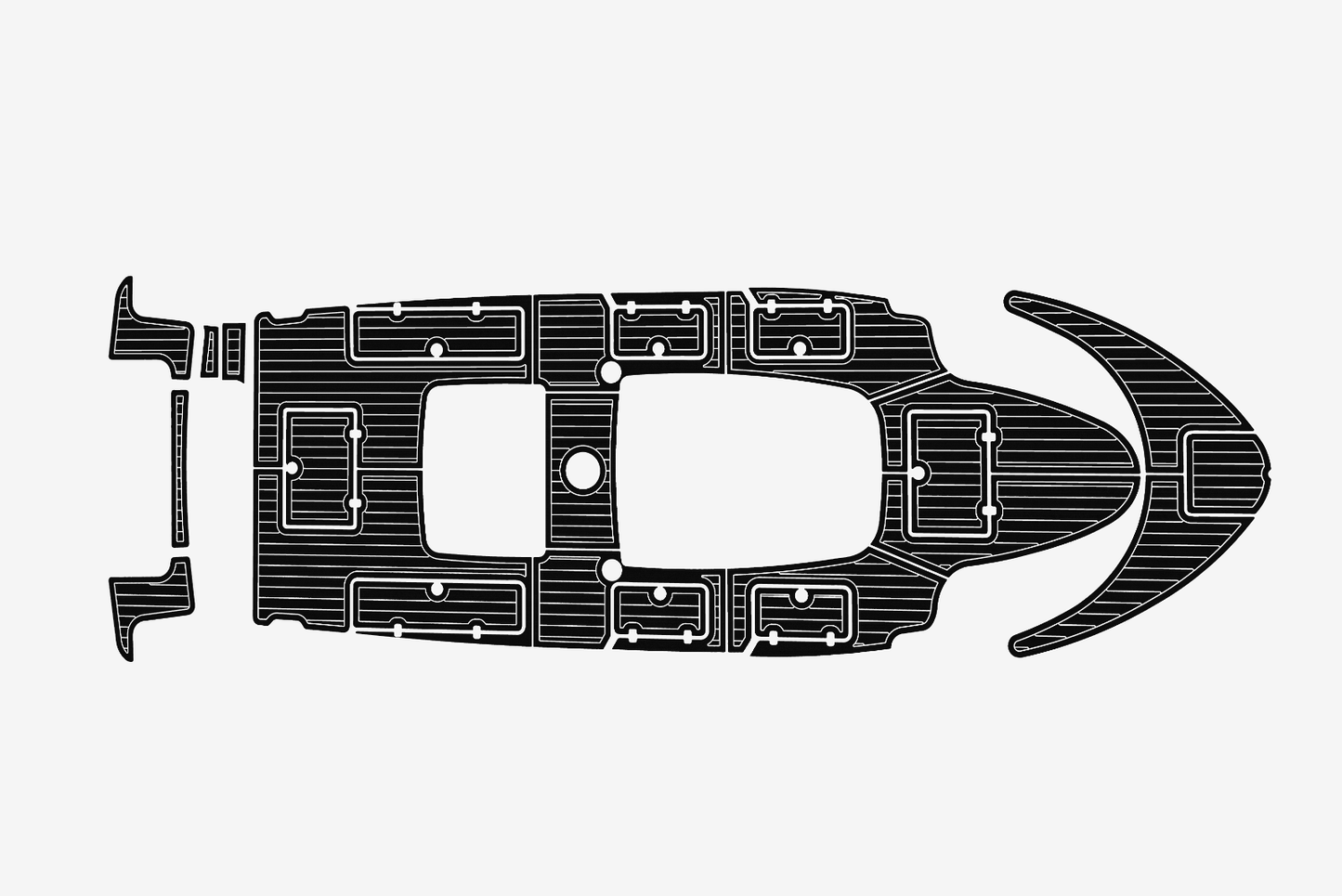 2007-2009 Chris Craft 29 Cockpit Swim platform 1/4"6mm EVA Foam faux mat floor