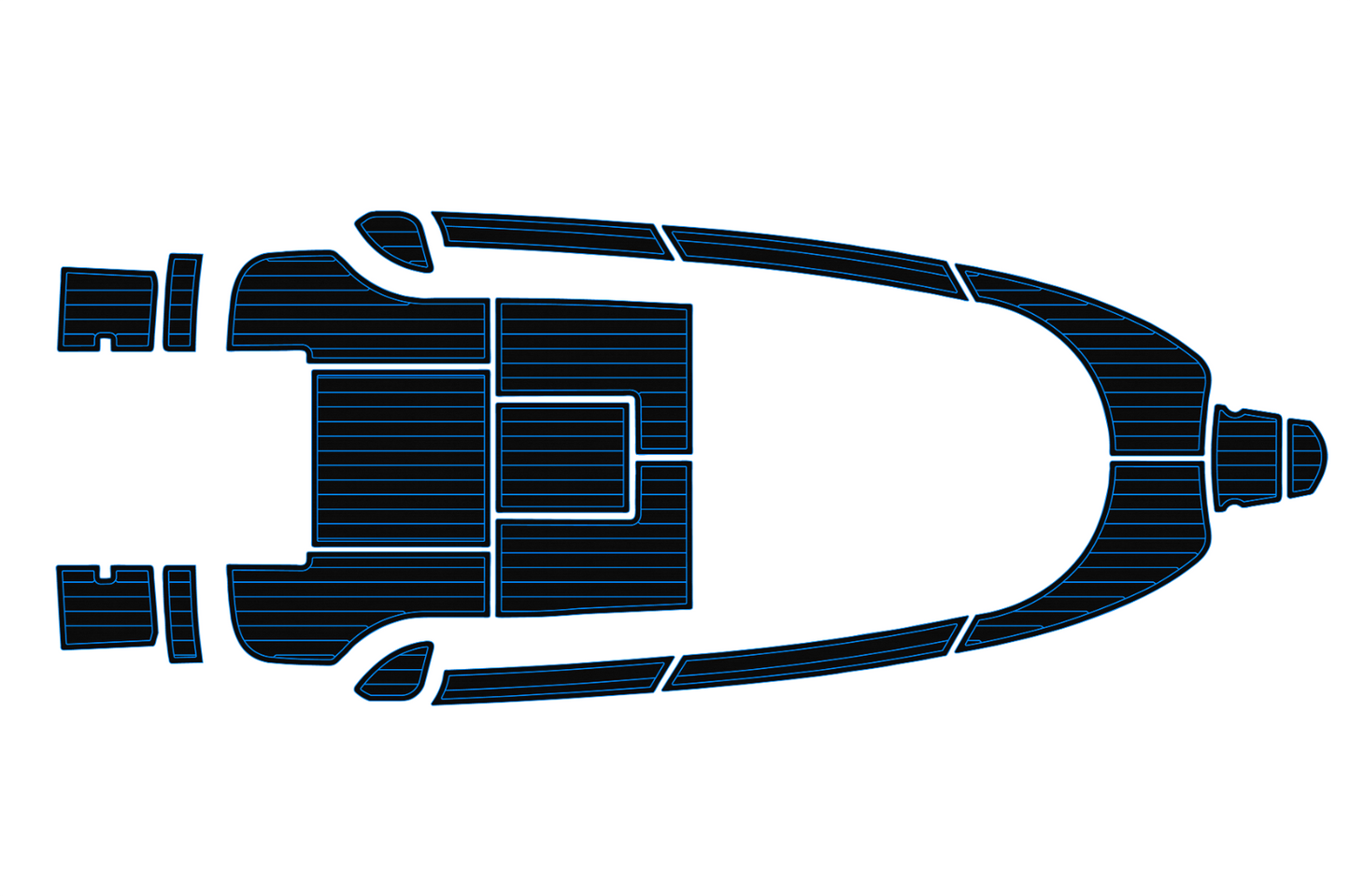 2002-2010 Aquador 21 WA Cockpit Swim platform bow 1/4"6mm EVA foam faux floor