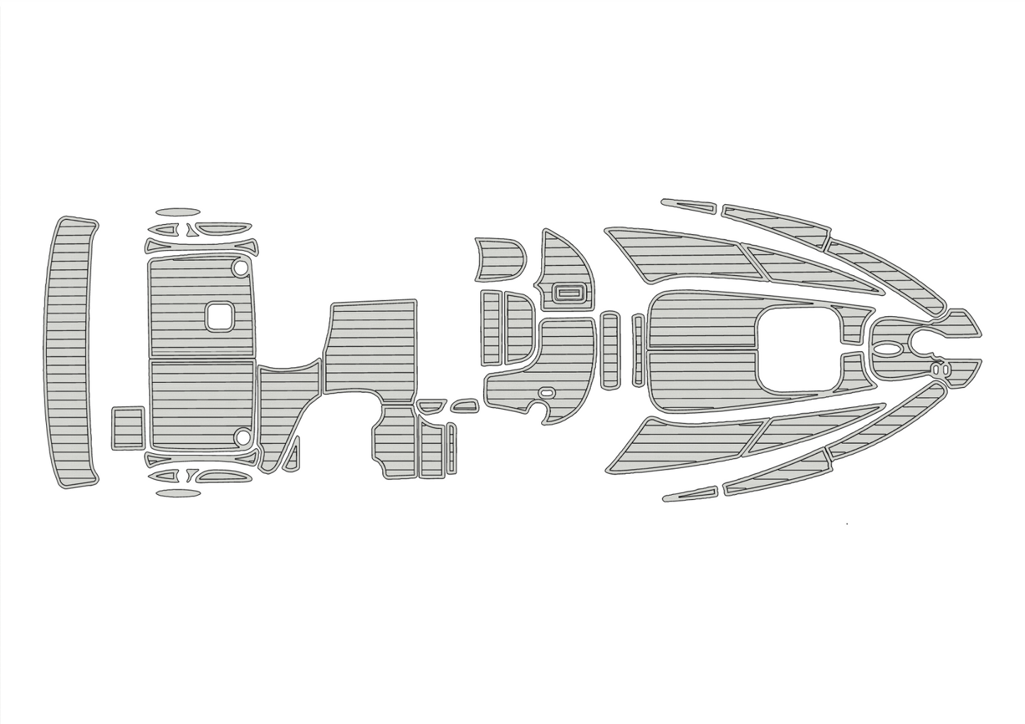 2000-2001 Bayliner 2655 Ciera Cockpit Swim platform 1/4"6mm EVA foam faux floor