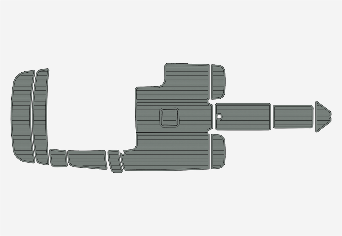 2008- 2010 cobalt 222 Cockpit Swim platform bow 1/4"6mm EVA foam faux mat floor
