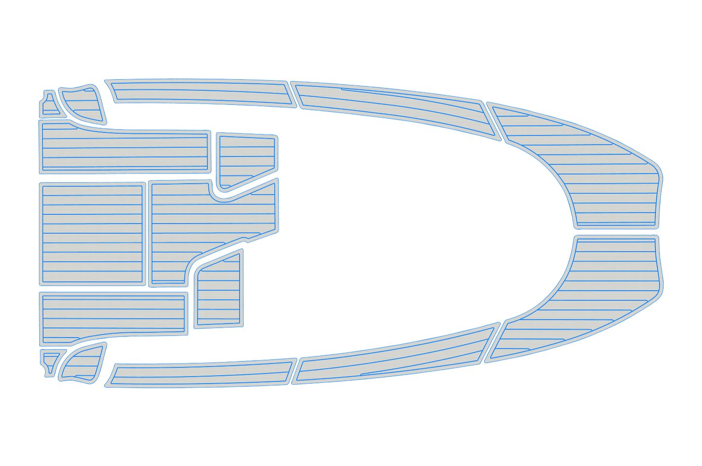 2004-2009 Aquador 23 WA Cockpit Swim platform bow 1/4"6mm EVA foam faux floor