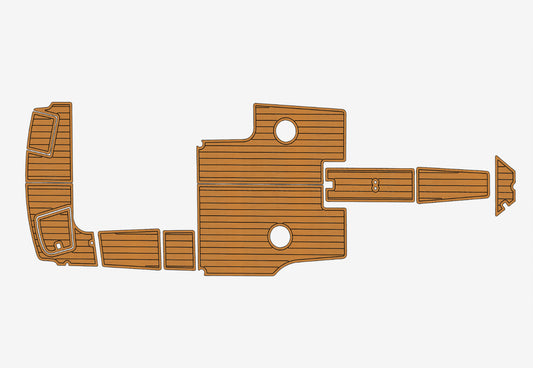 1999-2006 Cobalt 226 Cockpit Swim platform 6mm EVA faux teak foam mat Floor