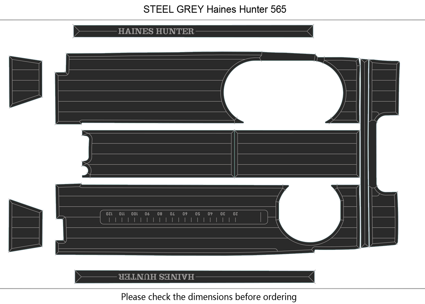 Haines Hunter 565 cockpit Swim platform 1/4" 6mm EVA Foam Teak Deck floor