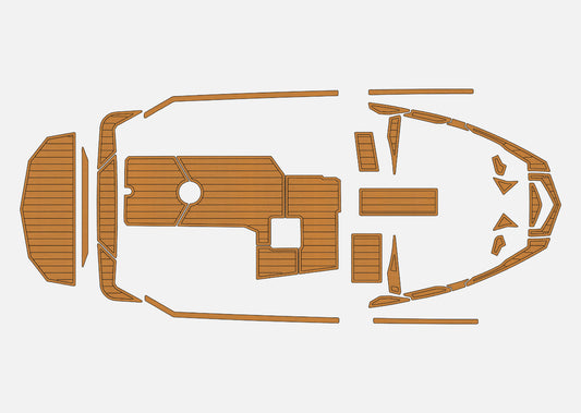 2018-2019 Supreme S224 Cockpit Swim platform 1/4" 6mm EVA faux teak mat Floor