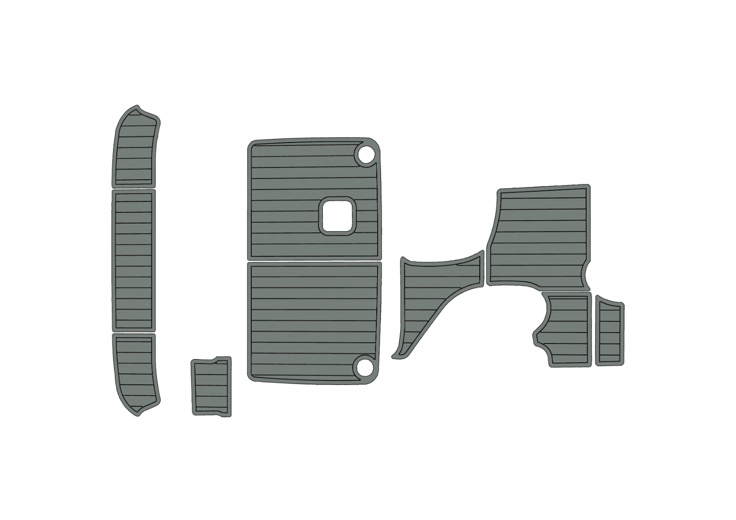 2000-2002 Bayliner 2455 Cockpit Swim platform 1/4"6mm EVA foam faux floor