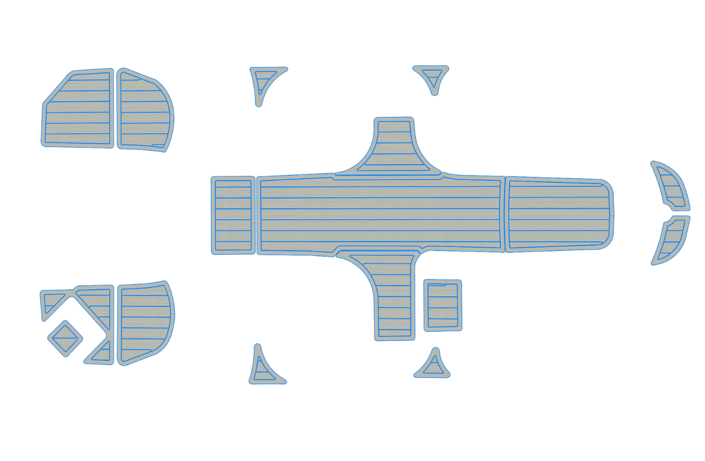 2013-2022 Bayliner element e16 Cockpit Swim platform 1/4" 6mm EVA faux mat Floor
